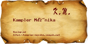 Kampler Mónika névjegykártya